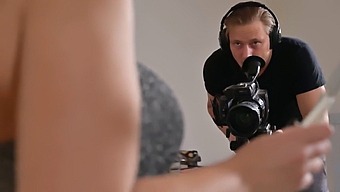 Softcore Scene: Jennifer Mendez Interrupts Filming To Engage In Dp Action On Set