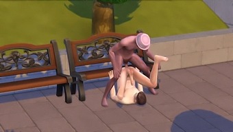 Gay Male Intimacy In Outdoor Setting Within Sims 4