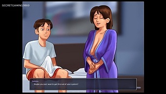 Summer Story - Stepson Gets Caught Jerking Off By His Well-Endowed Mature Stepmother