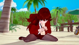 Anime Girl Gives A Blowjob To Her Boyfriend