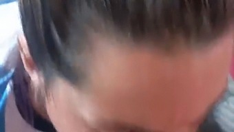 A Blonde Woman Enjoys Consuming Semen