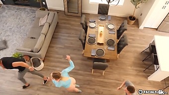 Gamer Girl Enjoys A Wild Threesome With Two Pornstars