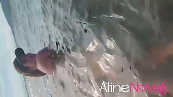 Alienovak'S Busty Blonde Gets Flopped On The Beach