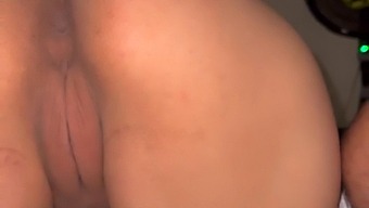 My Girlfriend Assumes A Doggy Style Position And Lowers Her Nightwear To Expose Her Intimate Area For Self-Pleasure