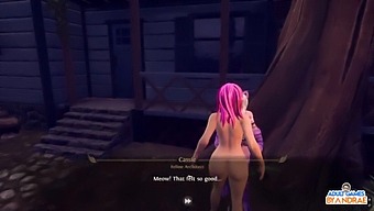 Breeding The Nephelym'S Shaved Pussy - A Hot Threesome With A Big Cock