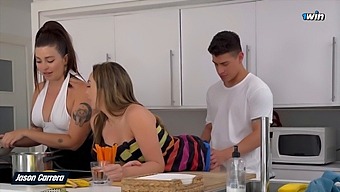 Friend Of My Girlfriend Came Over And We Had Sex, Then We Discovered A Hot Threesome.
